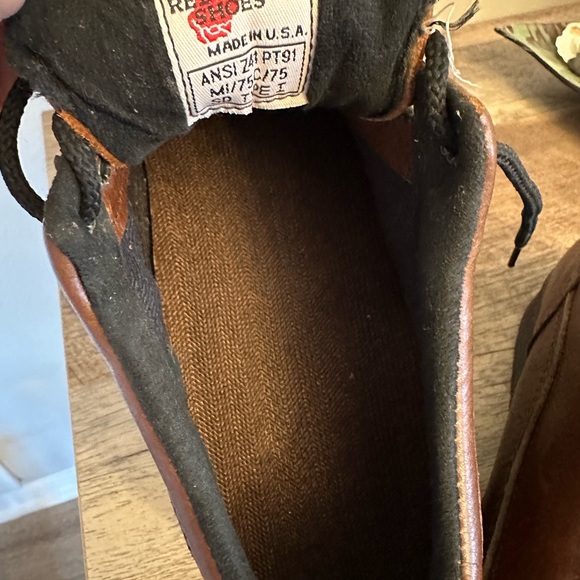 Vintage Red Wing (Made in USA) leather Steel Toe Work Shoe Size 10 D - Picture 10 of 13